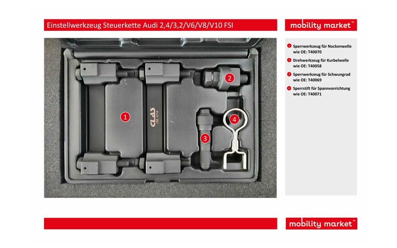 Zusatzbild 1 Einstellwerkzeug Steuerkette Audi 2,4/3,2/V6/V8/V10 FSI