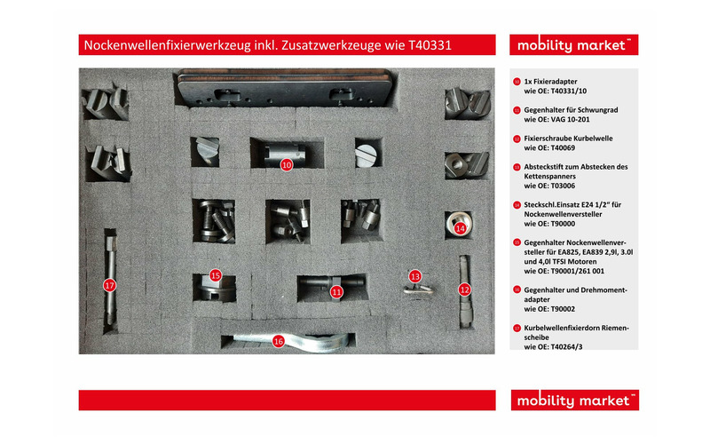 Zusatzbild 2 Nockenwellenfixierwerkzeug, zu verwenden wie T40331